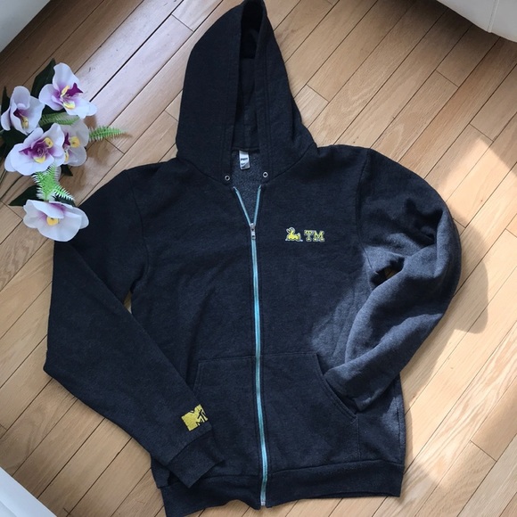 American Apparel Shirts American Apparel Mens Med F497 Grey Zip Up